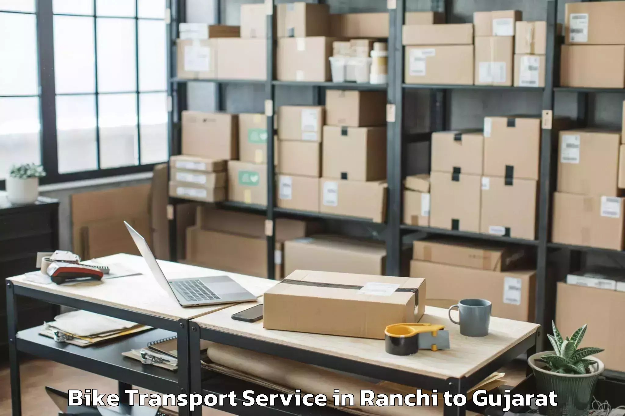 Leading Ranchi to Rai University Ahmedabad Bike Transport Provider